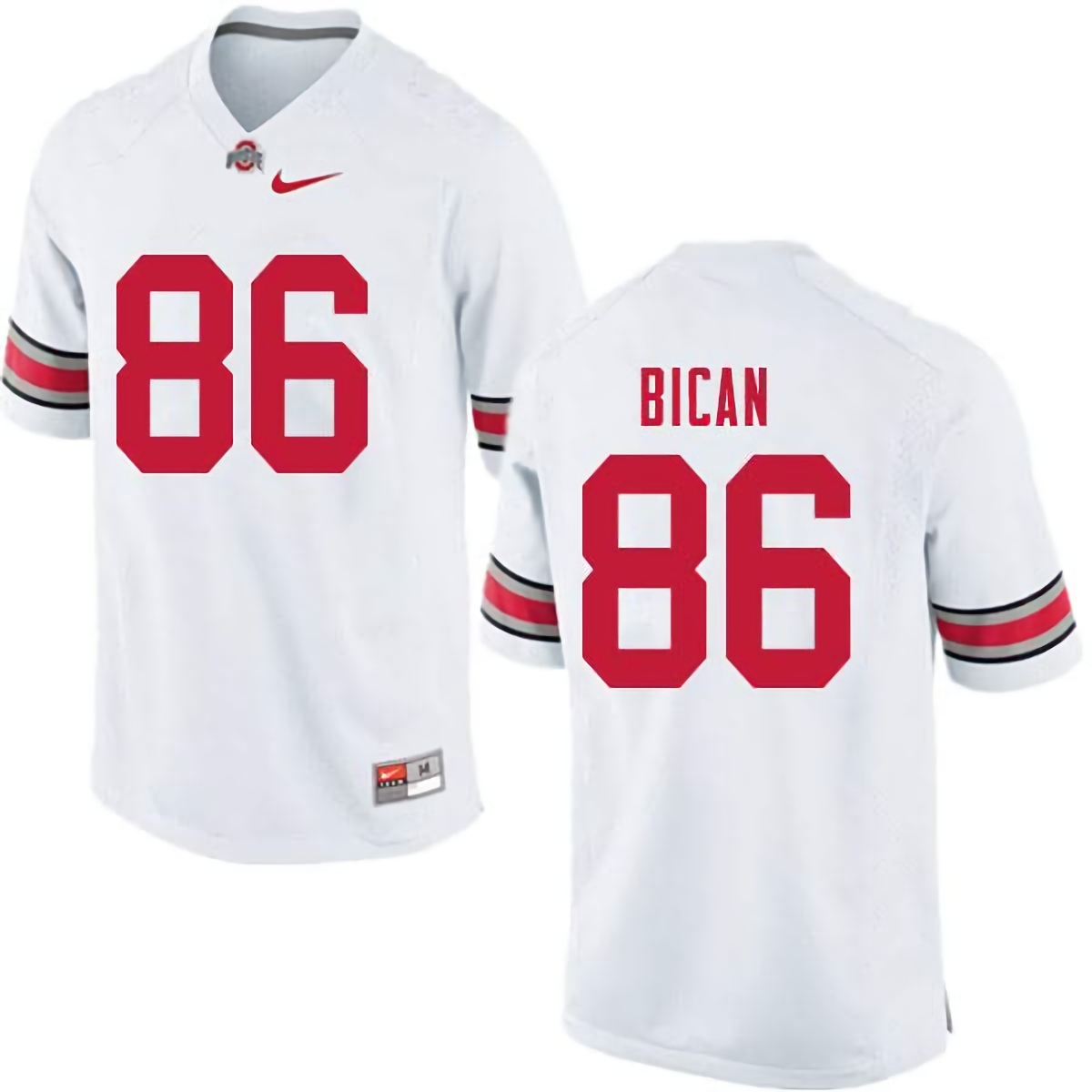 Gage Bican Ohio State Buckeyes Men's NCAA #86 Nike White College Stitched Football Jersey ZDY6756VM